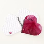 Carnet Fleur rose vif avec texte (Intérieur)