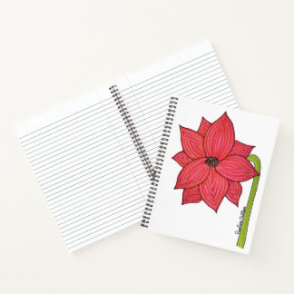 Carnet Fleur Rouge