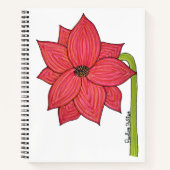 Carnet Fleur Rouge (Devant)