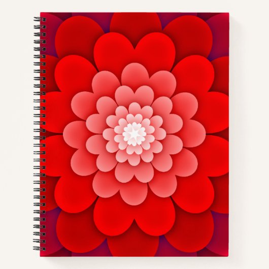 Carnet Fleur rouge Abstraite-58566 (Devant)