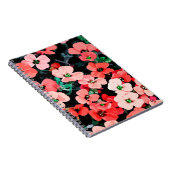 Carnet Fleur rouge aquarelle (Côté Droit)