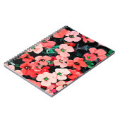 Carnet Fleur rouge aquarelle (Côté gauche)