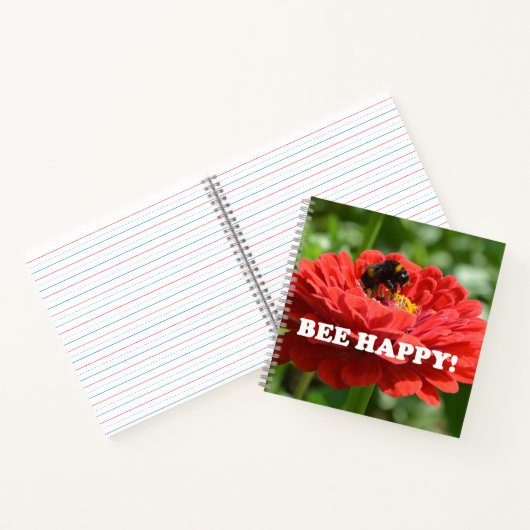 Carnet Fleur rouge d'Abee Happy (Intérieur)