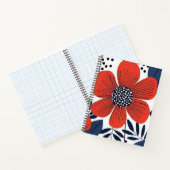 Carnet Fleur rouge géante (Intérieur)