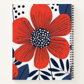 Carnet Fleur rouge géante (Dos)