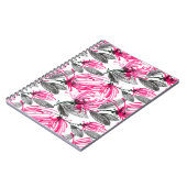 Carnet Fleur rouge orientale : Motif d'aquarelle. (Côté gauche)