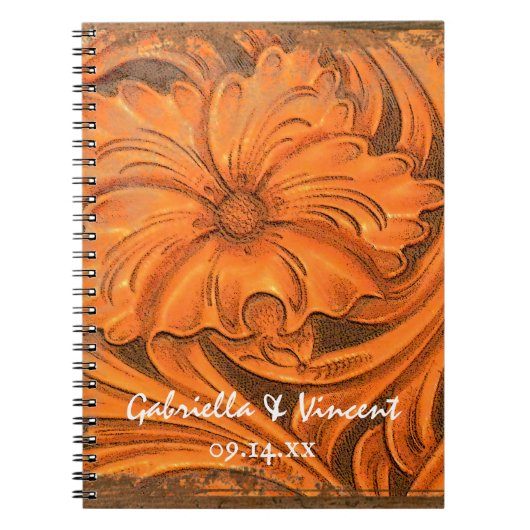 Carnet Fleur rustique pays Mariage occidental (Devant)