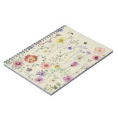 Carnet Fleur sauvage Aquarelle Floral Jardin Whimsical (Côté gauche)
