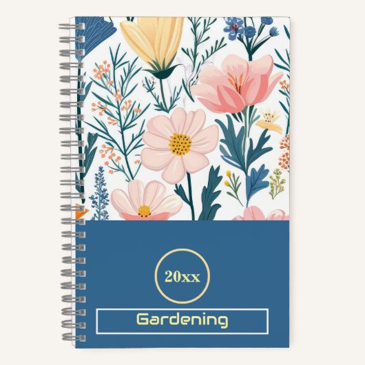 Carnet Fleur sauvage Bloom Pastel Savvy Blue Leaf Gardeni (Recto)