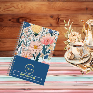 Carnet Fleur sauvage Bloom Pastel Savvy Blue Leaf Gardeni