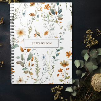 Carnet Fleur sauvage Boho couleur