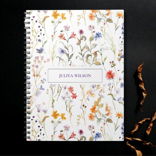 Carnet Fleur sauvage colorée