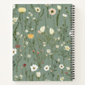 Carnet Fleur sauvage Dusty Sage Floral Vert (Dos)