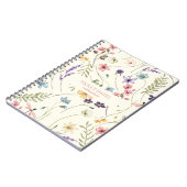 Carnet Fleur Sauvage Élégante Fleur Fleurale Personnalisé (Côté gauche)