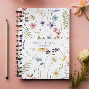 Carnet Fleur Sauvage Élégante Fleur Florale Personnalisée