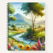 Carnet Fleur sauvage et ruisseau dans la vallée de Spring (Devant)