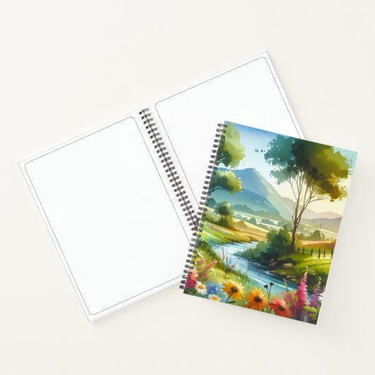 Carnet Fleur sauvage et ruisseau dans la vallée de Spring (Intérieur)