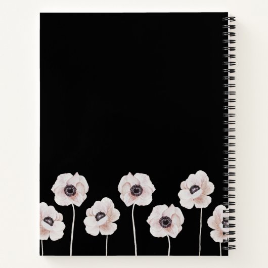 Carnet Fleur sauvage Moody moderne (Dos)