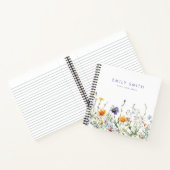 Carnet Fleur sauvage personnalisé (Intérieur)