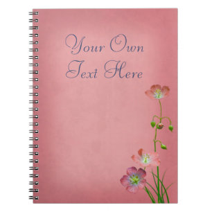 Carnet Fleur sauvage rose en Bourgogne