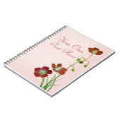 Carnet Fleur sauvage rouge (Côté gauche)