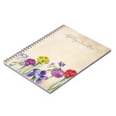 Carnet Fleur sauvage vintage (Côté gauche)