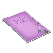 Carnet Fleur sauvage violet sur violet (Côté Droit)