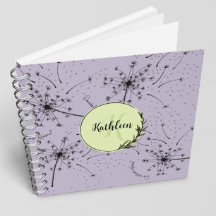 Carnet Fleur Sauvage Violette Délicate Baisers de Pissenl