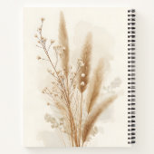 Carnet Fleur séchée botanique beige (Dos)