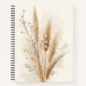 Carnet Fleur séchée botanique beige (Devant)