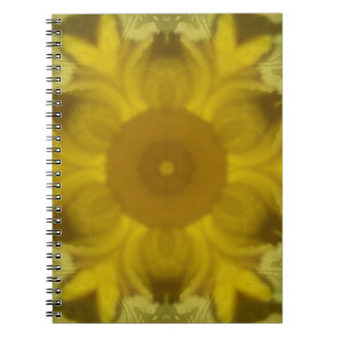 Carnet Fleur soleil éclate dorée