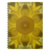 Carnet Fleur soleil éclate dorée (Devant)