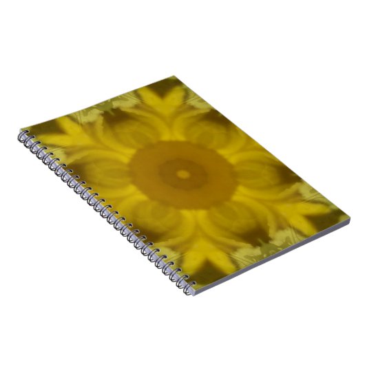 Carnet Fleur soleil éclate dorée (Côté Droit)