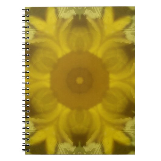 Carnet Fleur soleil éclate dorée (Devant)
