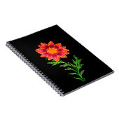 Carnet Fleur stylisée néon (Côté Droit)