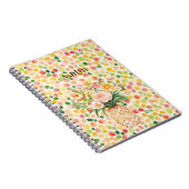 Carnet Fleur Tropicale Jaune Blush Ananas (Côté Droit)