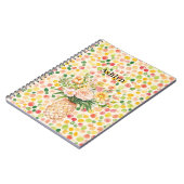 Carnet Fleur Tropicale Jaune Blush Ananas (Côté gauche)