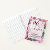 Carnet Fleur vintage 90e fête d'anniversaire (Intérieur)