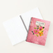 Carnet Fleur vintage rose (Intérieur)