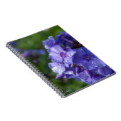 Carnet fleur violet avec la rosée du matin (Côté Droit)