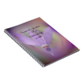 Carnet Fleur violet pâle Mariage personnalisé (Côté Droit)