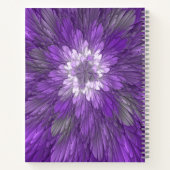 Carnet Fleur Violette Abstraite Art Fractal Psychédélique (Dos)