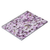 Carnet Fleur violette, cadre de fraîcheur estivale. (Côté gauche)