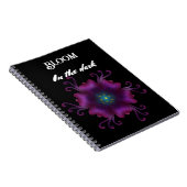 Carnet Fleur violette gothique botanique florale sombre  (Côté Droit)