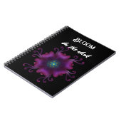 Carnet Fleur violette gothique botanique florale sombre  (Côté gauche)