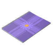 Carnet Fleur Violette Simple sur Croix Moderne (Côté gauche)