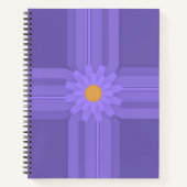 Carnet Fleur violette simple sur Cross Modern (Devant)