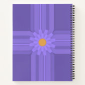 Carnet Fleur violette simple sur Cross Modern (Dos)