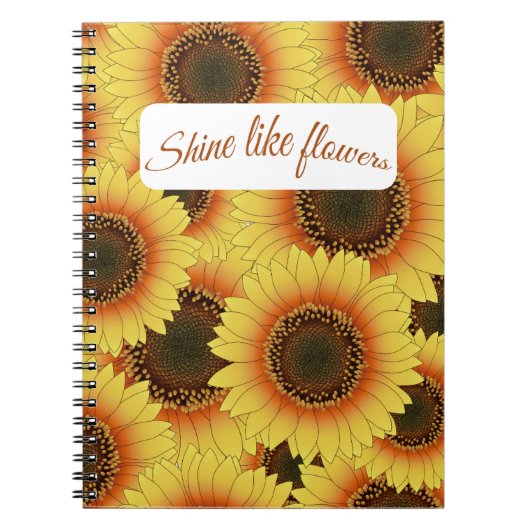Carnet 🌸 Fleur vive : Briller Comme Des Fleurs 🌸 (Devant)