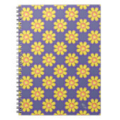 Carnet Fleur Whimsical (jaune/violet) (Devant)